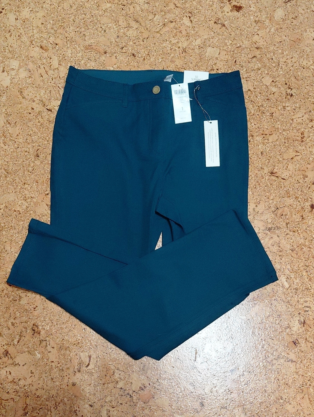 Chico's Women's Teal So Slmiming Stretch Jeans Size 1(8) NWT